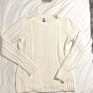 Cream cable knit sweater